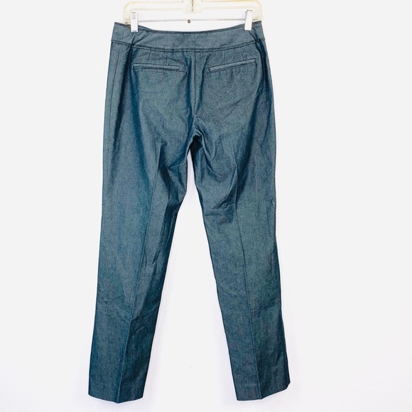 Magaschoni Blue Denim Straight Pants Hook-Eye 2 - Picture 2 of 8